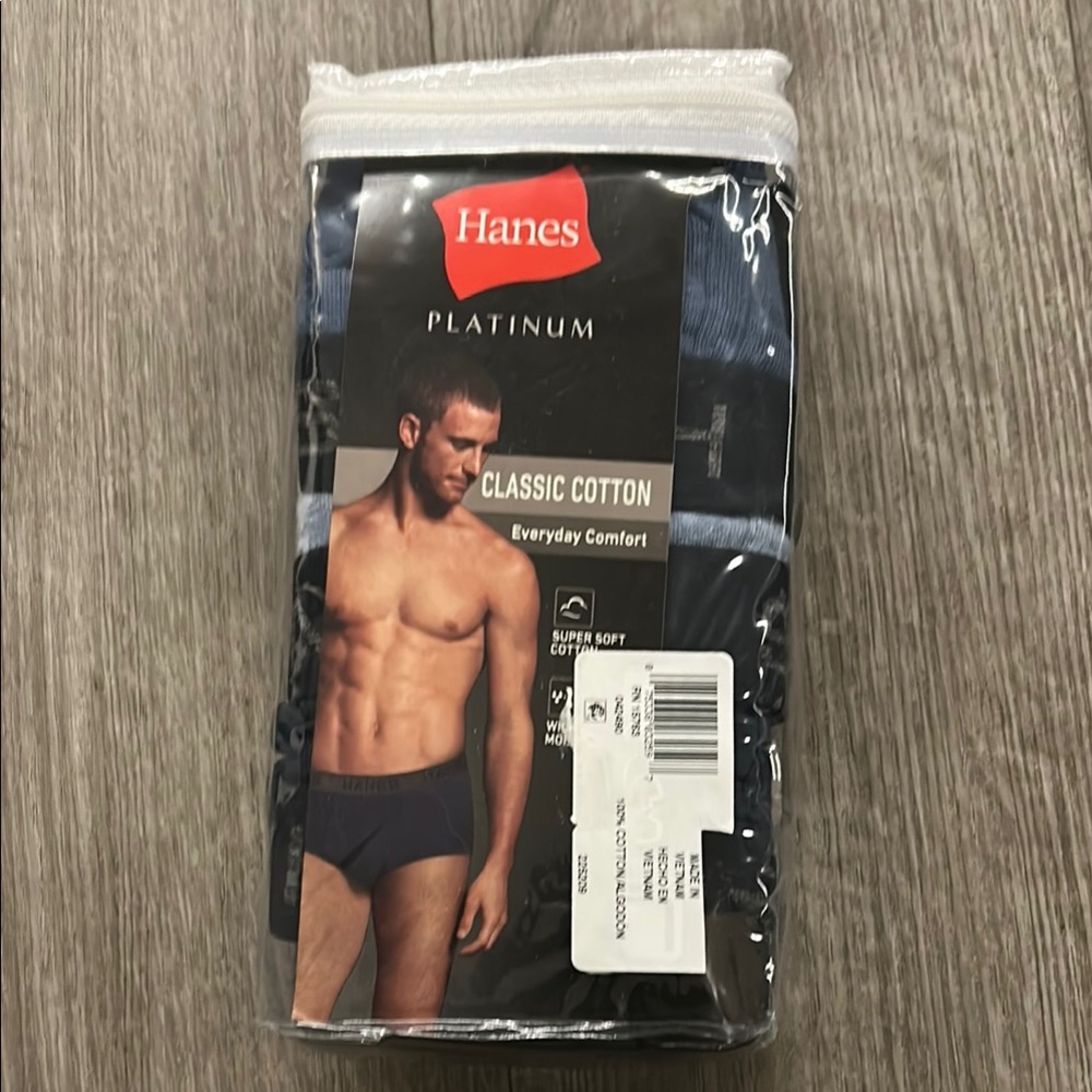 Hanes Men's Classic Cotton Underwear - Black and blue